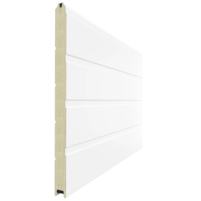 Гладкая панель секционных ворот в цвете RAL 9003 (белый)