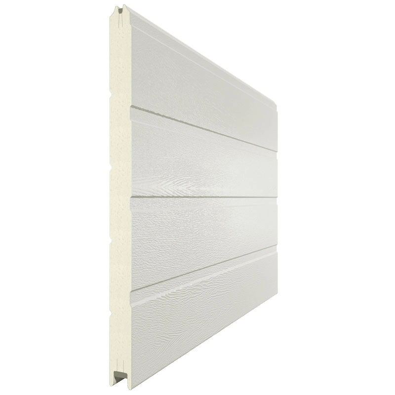 Панель секционных ворот серебристого цвета 9006