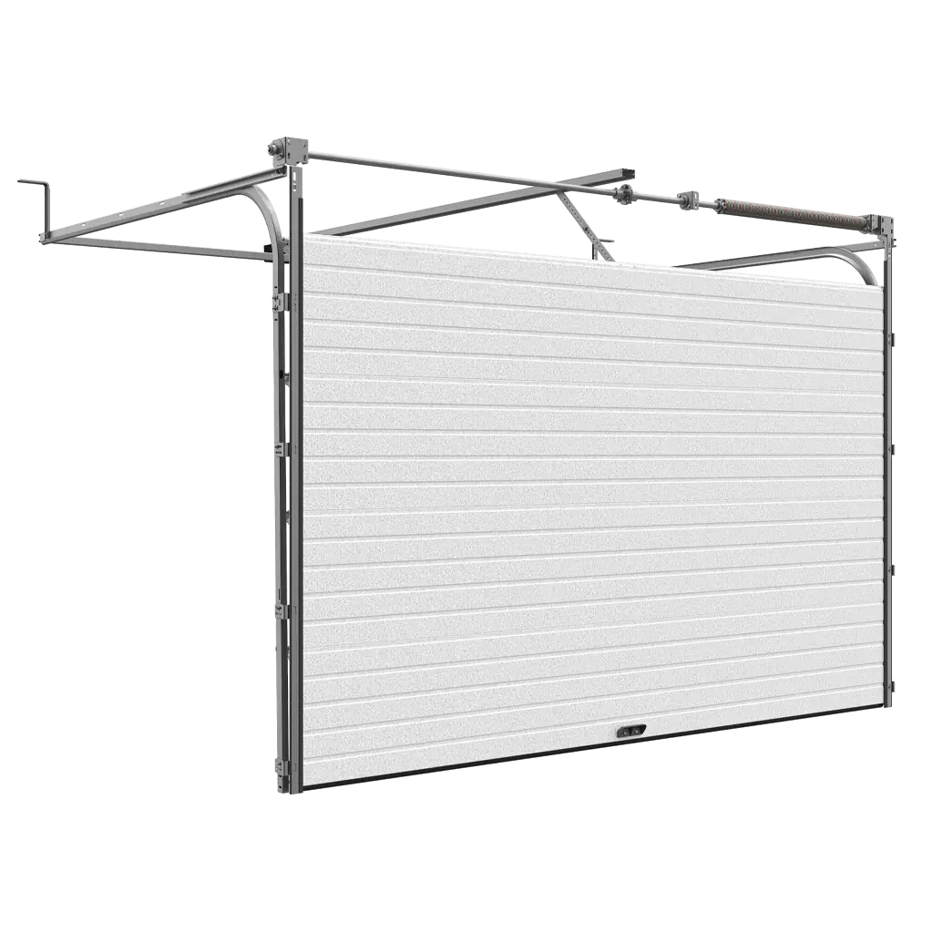 Вид секционных ворот снаружи