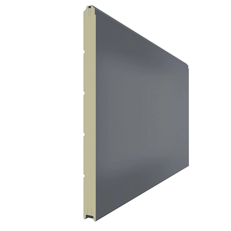 Гладкая панель секционных ворот в цвете RAL 7016 антрацит 