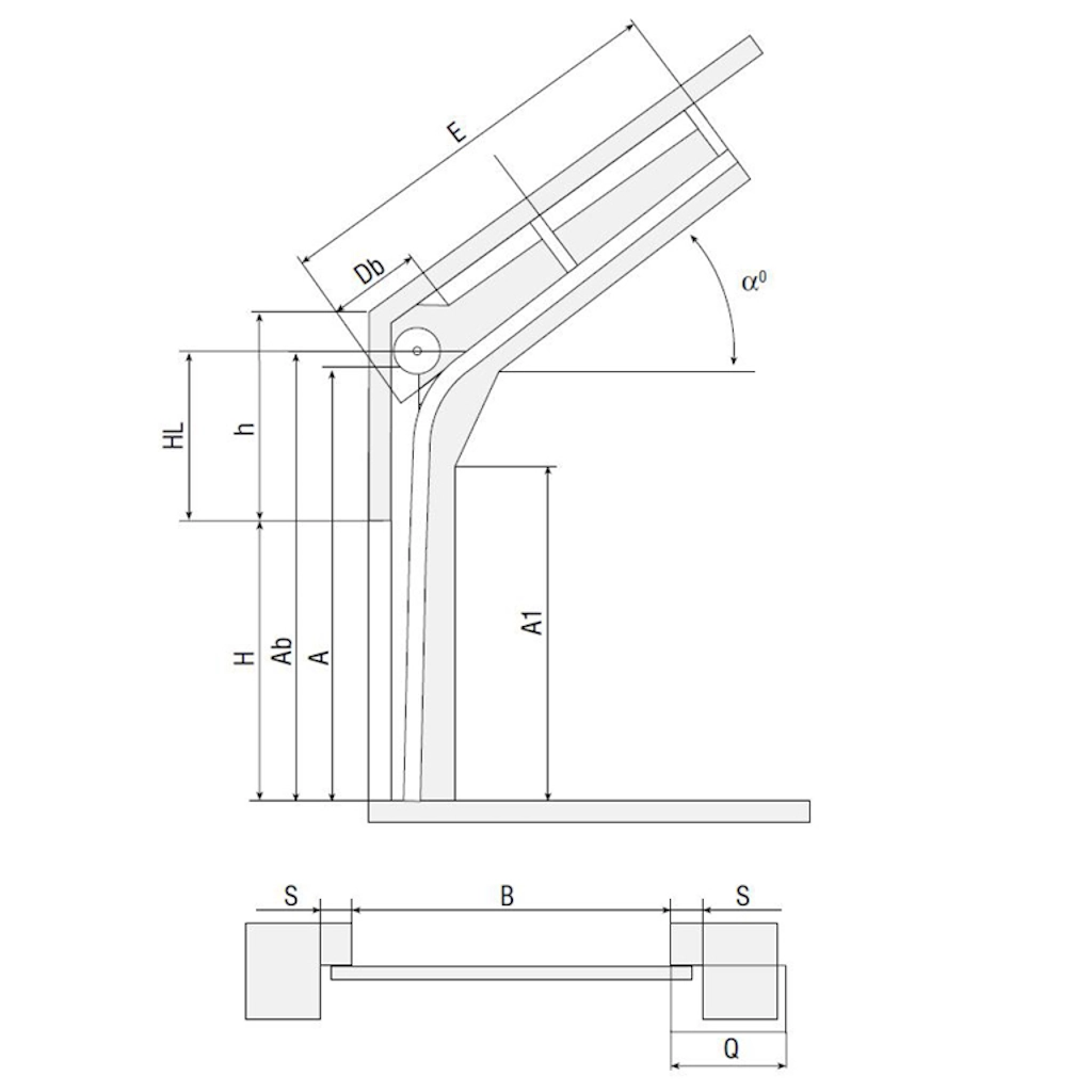 Высокий подъем  наклонный