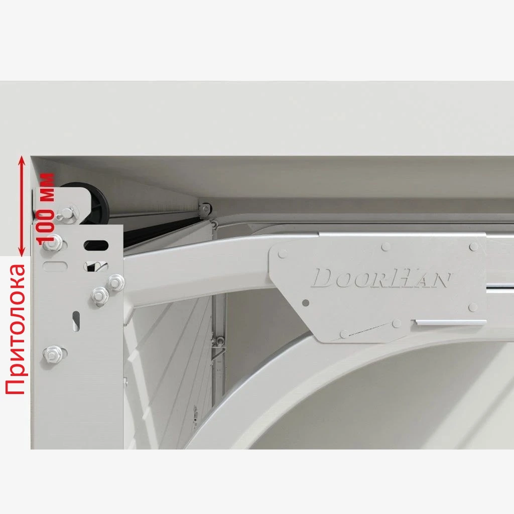 Установка ворот накладным монтажом на притолоку