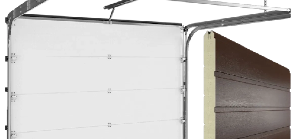 Подъемные секционные ворота RSD01 BIW, коричневые