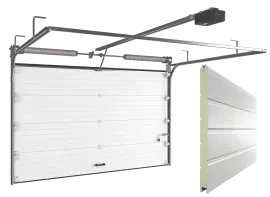 Гаражные секционные ворота RSD02 ALU белые