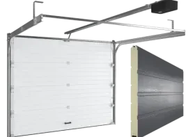 Ворота секционные подъемные RSD01 BIW графит