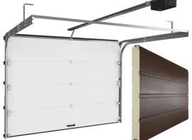 Подъемные секционные ворота RSD01 BIW, коричневые