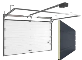 Ворота гаражные секционные RSD02 гладкая панель, антрацит