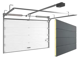 Ворота гаражные секционные RSD02 антрацит мороз