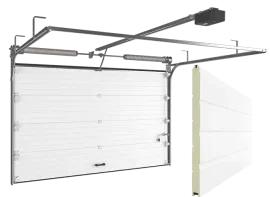 Ворота гаражные секционные RSD02 гладкая панель, белые