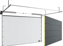 Ворота секционные промышленные ISD01 антрацит мороз
