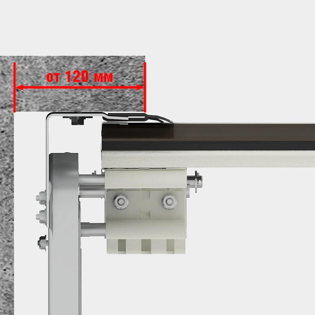 Установка ворот накладным монтажом на пристенки